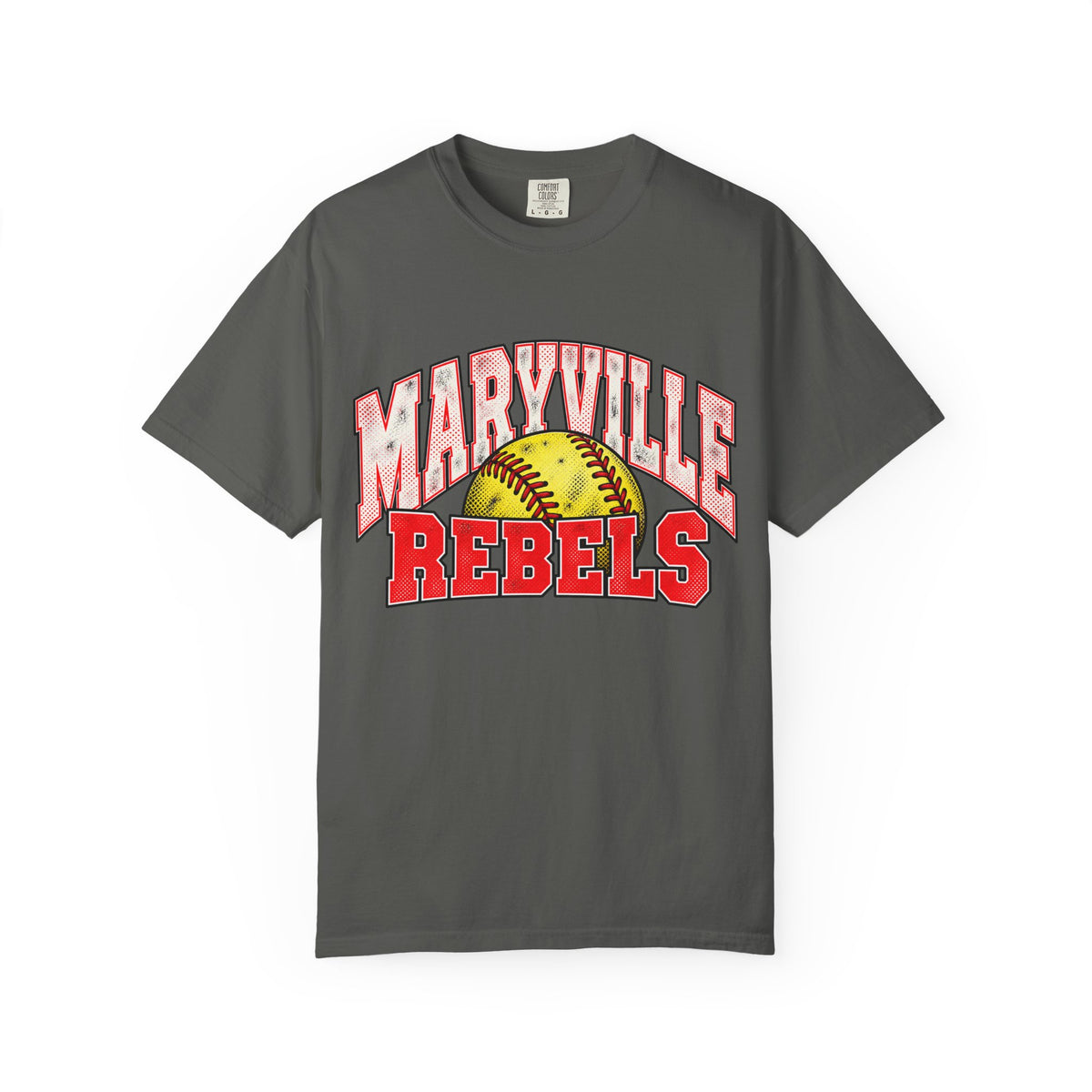 Pop Art Maryville Rebels Softball Comfort Colors T-Shirt