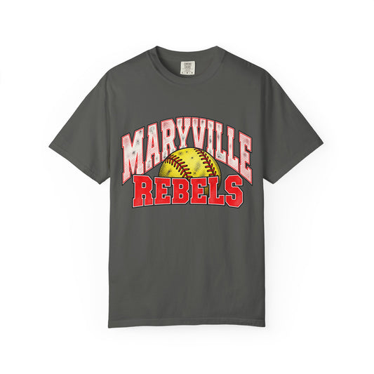 Pop Art Maryville Rebels Softball Comfort Colors T-Shirt