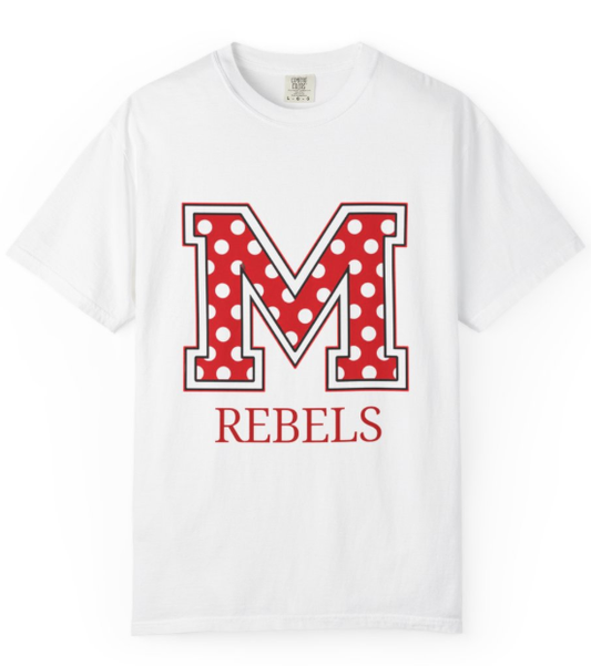 Maryville Rebels Polka Dot M Comfort Colors T-Shirt