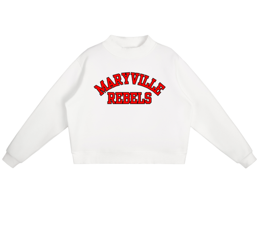 Outlined Maryville Rebels Essential Mockneck Sweatshirt