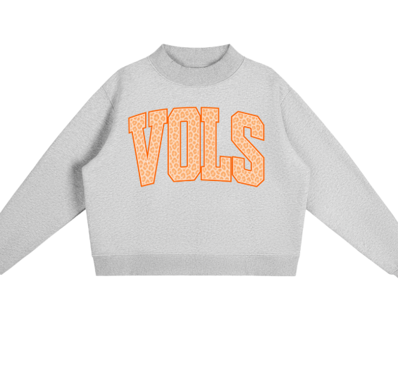 VOLS Leopard Print Essential Mockneck Sweatshirt